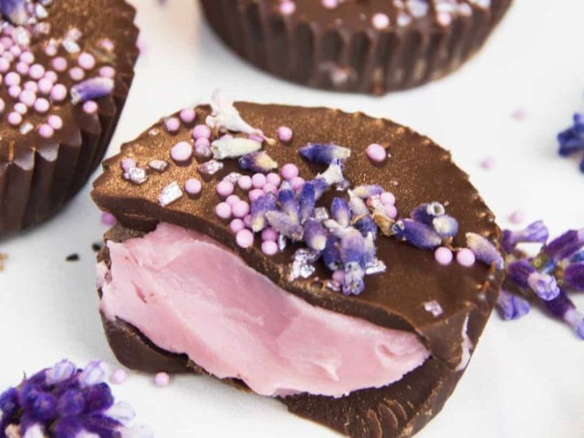 Lavender Chocolate Cups - countryhillcottage.com