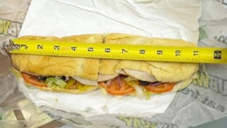 Subway "Footlong" an inch short - © Matt Corby