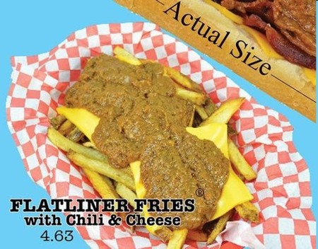 Flatliner Fries witrh Chili - © 2013 Heart Attack Grill