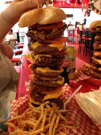 The Octuple Bypass Burger - © 2013 Heart Attack Grill