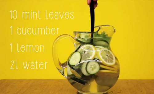 Lemon-Cucumber-Mint Water - © 2015 BuzzFeed.com