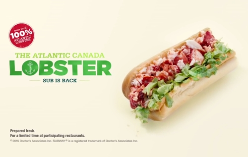 Subway Lobster Ad - © Subway Restaurants