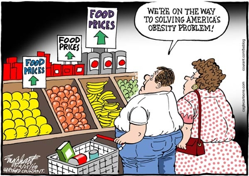 Spin on Food Prices - © caglecartoons.com