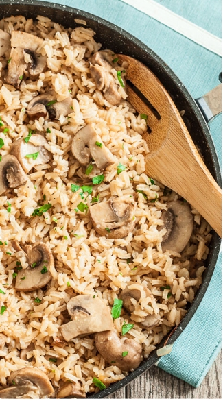 Rice Pilaf with Mushrooms - © chewoutloud.com