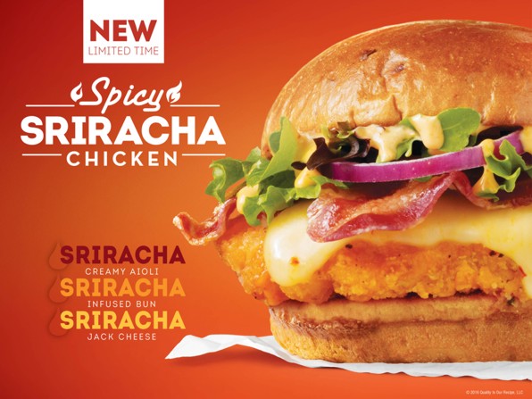 Wendy's Sriracha Burger - © 2016 Wendy's