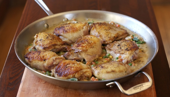 Simple Chicken Fricassee - © simplelivinmgandeating.com