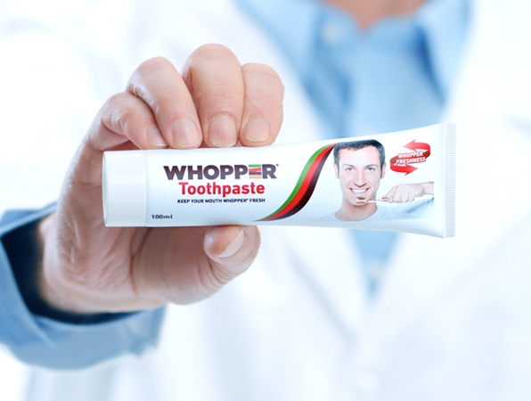 Whopper Toothpaste - © 2017 Burger King