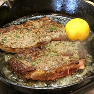 Pan Fried Steaks - © recipegirl.com