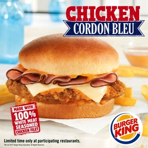 BK Chicken Cordon Bleu - © 2017 Burger King