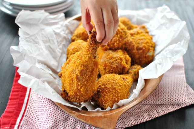 Corn Flake Crumb Baked Chicken - © simplyscratch.com