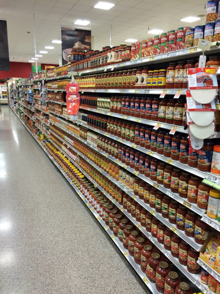 Supermarket Shelf - © oddlysatisfying - via Reddit