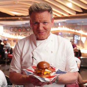 Ramsay and his $106 Burger - © Gordon Ramsay via Instagram