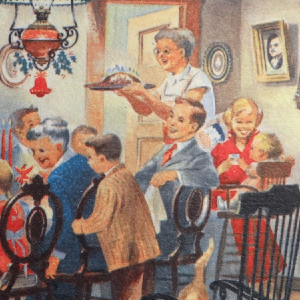 1950 Christmas dinner - sm - © retro annon. - via Pintrest
