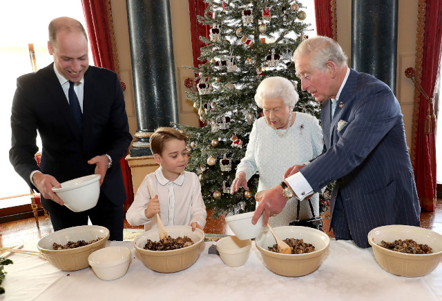 Royalty Stirring Christmas Pudding - © 2020 The Palace