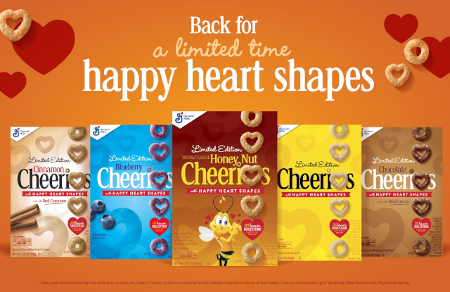 Heart-Shaped Cheerios Boxes - © 2021 General Mills