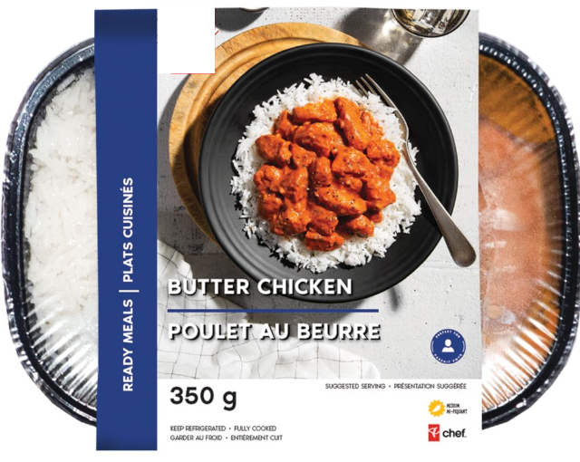 PC Butter Chicken Meal 350 g - © 2021 Loblaws