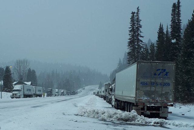 Trucks on Highway - © Williams Lake Tribune