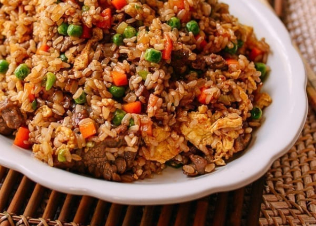 Fried Brown Rice - © theworksoflife.com