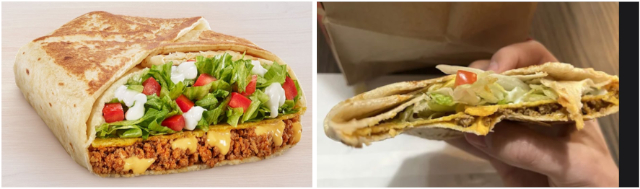 Crunchwrap Comparison - © Siragusa Lawsuit