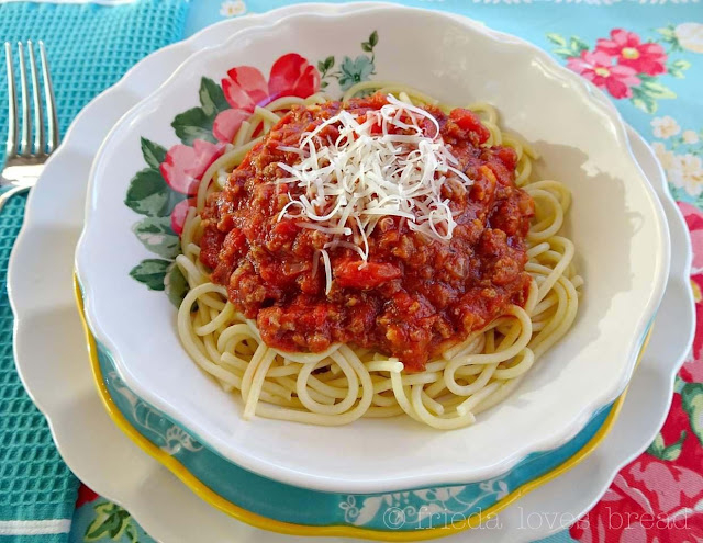 Spaghetti Sauce on Top - © Regina Coker via friedalovesbread.com