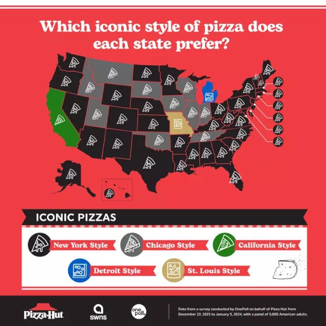 Pizza by State - © 2024 - Pizza Hut
