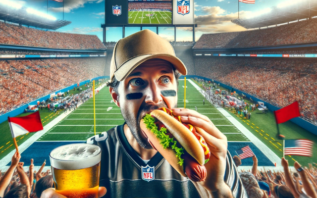 NFL Dog 'n Beer - © 2024 DAL-E 3 via cheapism.com