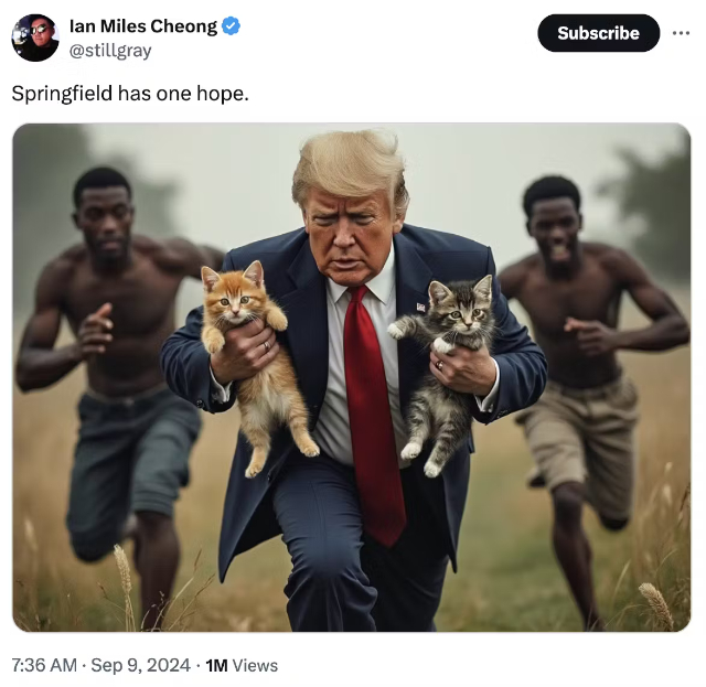 Trump-Cats-Black Men - © 2024 E.M Cheong via The New Republic