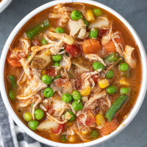 Chicken Vegetable Soup - © 2023 thecleaneatingcouple.com