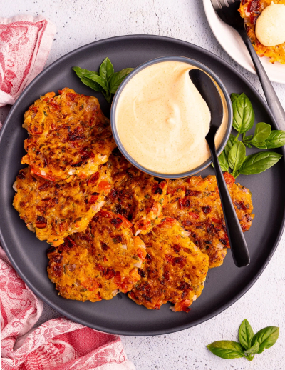 Tomato Fritters - © 2024 avirtualvegan.com
