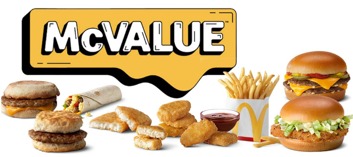 McVaue Menu - © 2024 McDonald's