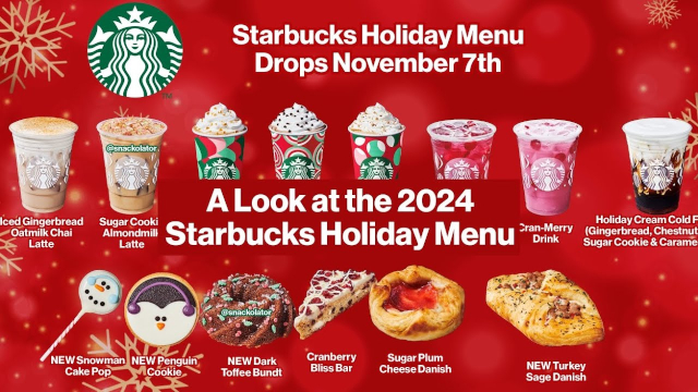 Winter 2025 Menu - © 2025 Starbuck's