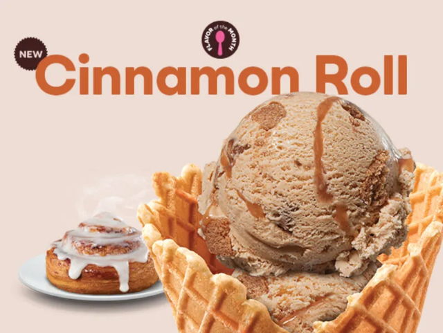 Cinnamon Roll Ice Cream - © 2025 Baskin Robbins