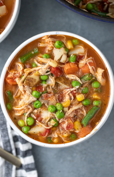 Chicken Vegetable Soup - © 2025 thecleaneatingcouple.com