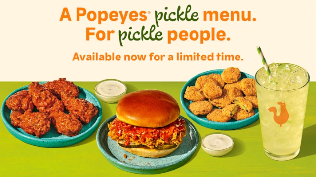 Pickle Menu - © 2025 Popeye's