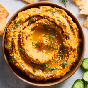 Roasted Carrot Hummus - 300 - © 2025 Julia Gartland