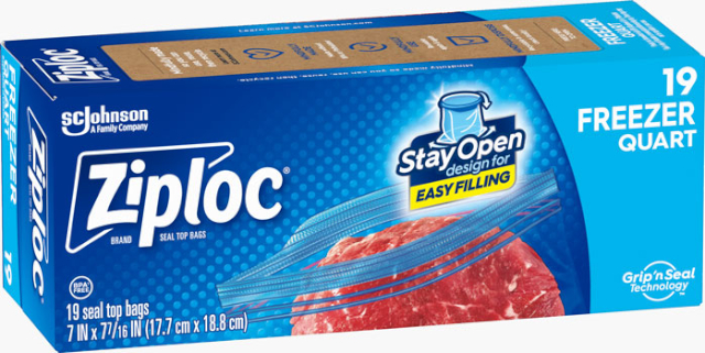 Ziploc Bags - Box - 640 - © SC Johnson