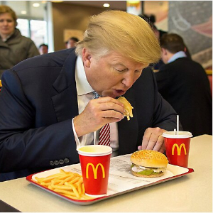 Trump at McD's - © 2025 zangess 1