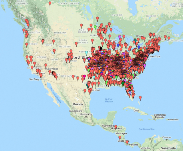 Alpha Gal Incidence - © 2017 Zee Maps