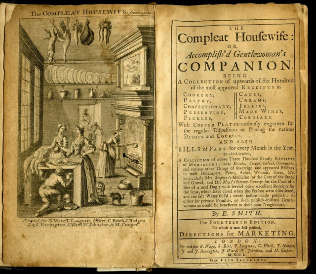 The Compleat Housewife - © 1747 Wikipedia
