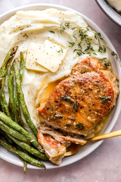 Classic Pork Chop Plate - © thecookerrookie.com
