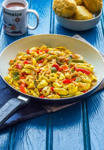 Ackee & Salt Fish - 400 - © 2019 thatgirlcookshealthy.com