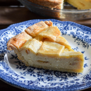 Ricotta Pie Slice - 300 - © 2017 injennieskitchen.com