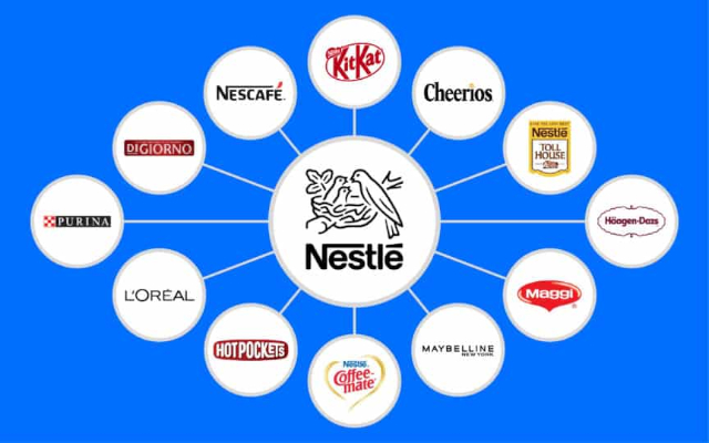 Nestlé Companies Chart - © 2026 fabrikbrands.com
