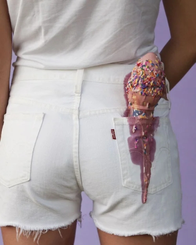 Back Pocket Ice Cream Cone - © 2018 rumorfliespodcast.com