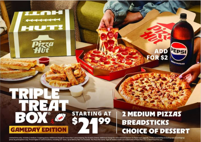 Game Day triple Treat Box - © 2026 Pizza Hut