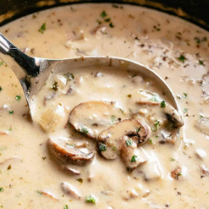 Mushroom Soup - 300 - © 2026 cafedelites.com