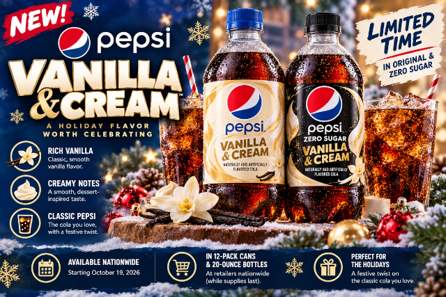 Pepsi Vanilla & Cream - © 2026 PepsiCo