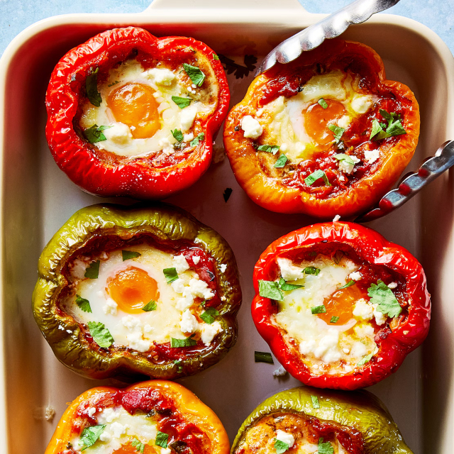Shakshuka Stuffed Peppers - © 2024 Rachel Vanni